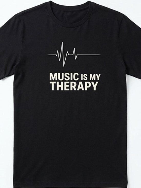 The Unbranded Brand Other - Music Is My Therapy Graphic T-Shirt